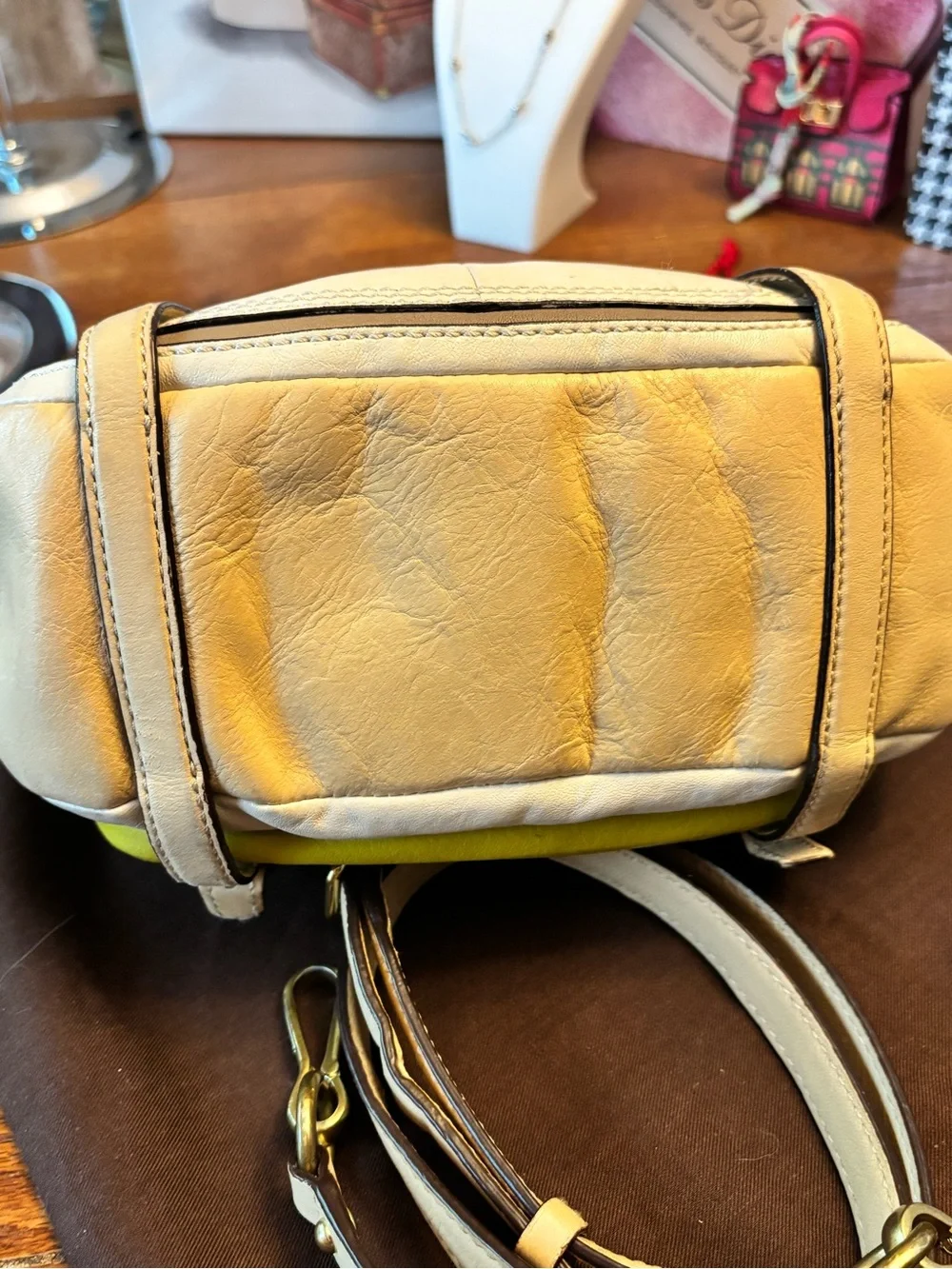 Coach Poppy Colorblock Leather Satchel Crossbody 22269